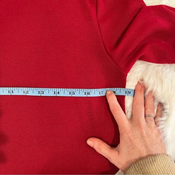 NEW Rags & Couture Longline Knit Midi Sweater Long Sleeve Tunic Dress M Red NWOT - Picture 14 of 15